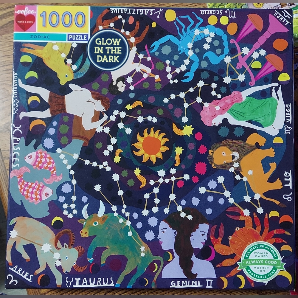 eeBoo "Zodiac" Glow in the Dark - 1000 Piece Puzzle